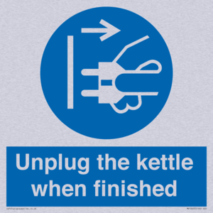 Unplug the kettle when finished